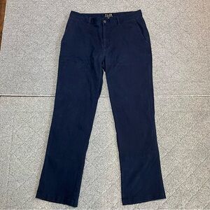 Poler Campo Pants Mens Size 32 Blue Chino Twill Double Knee Straight Leg